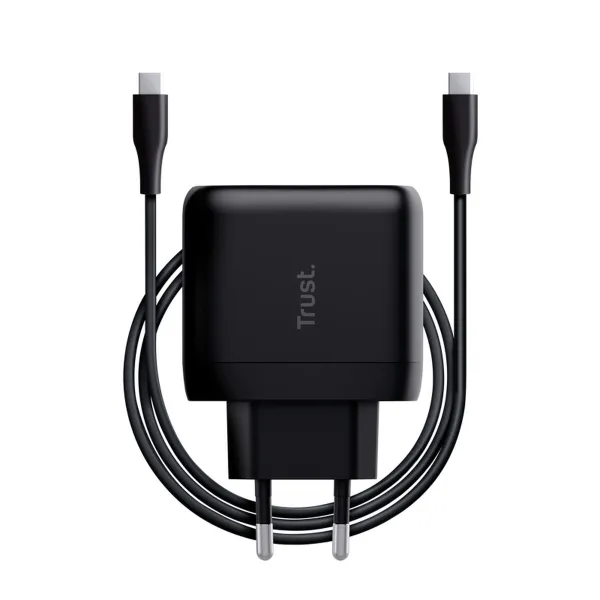 Seinälatu + USB-C Kaapeli Trust Maxo Musta 65 W