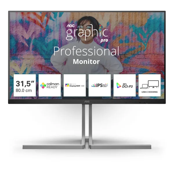 Gaming Monitor AOC U32U3CV 4K Ultra HD 32"