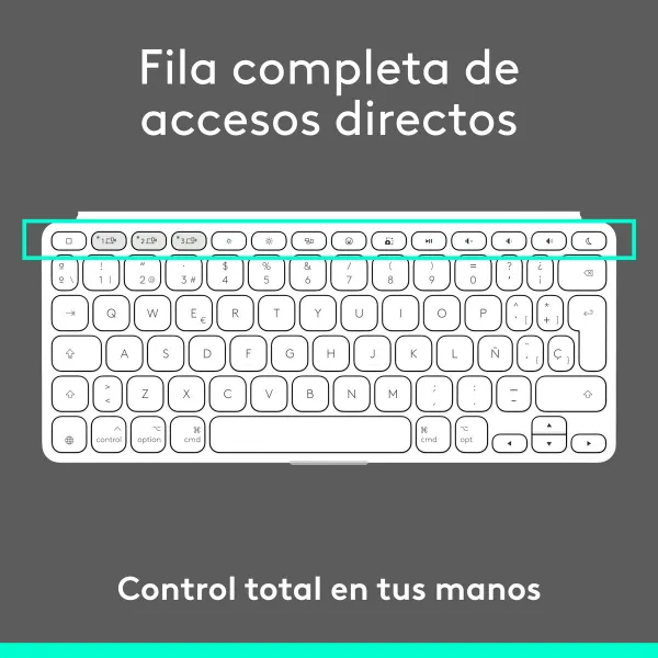 Bluetooth Keyboard Logitech 920-013011 Spanish Qwerty Grey White/Grey