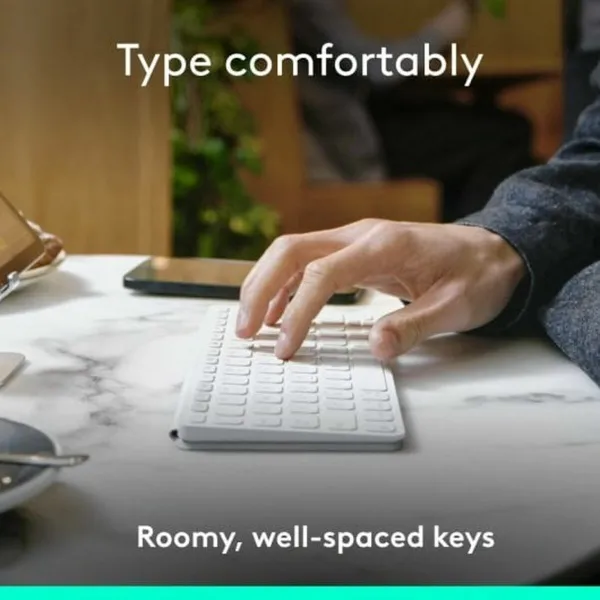 Bluetooth Keyboard Logitech 920-013011 Spanish Qwerty Grey White/Grey
