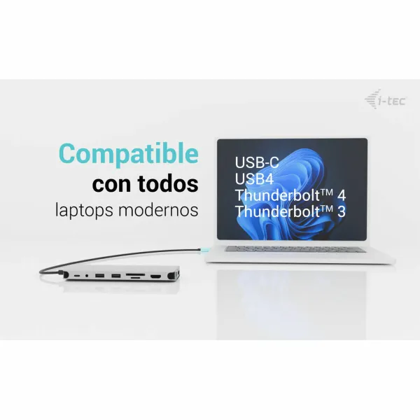 USB Centrmezgls i-Tec C31NANOTRIPLEDOCKPD Pelēks