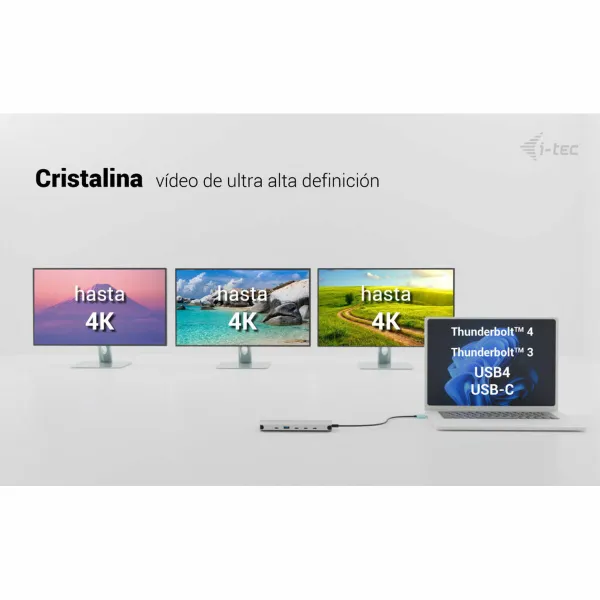 USB Centrmezgls i-Tec C31NANOTRIPLEDOCKPD Pelēks