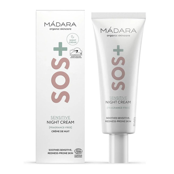 Mádara Madara Sos Sensitive raminamasis naktinis kremas 70ml