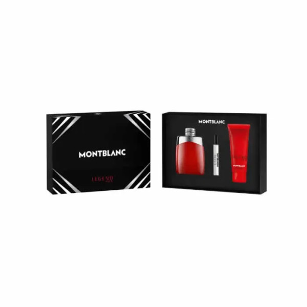 Montblanc Legend Red Eau de Parfyymisuihke 100ml Setti 3 Kappaleella