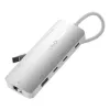 USB Centrmezgls Linq Byelements LQ49081PS Balts Pelēks