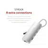 USB Centrmezgls Linq Byelements LQ49081PS Balts Pelēks
