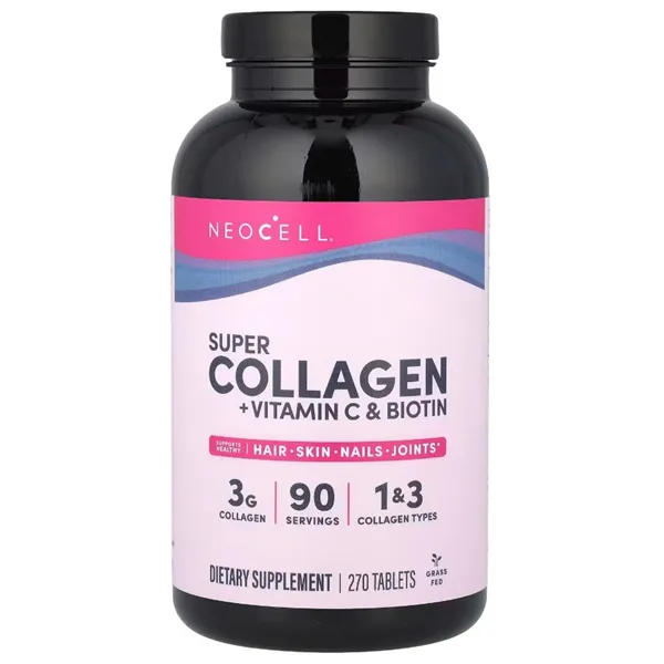 Super kolagēns + C vitamīns un biotīns - 270 tabletes