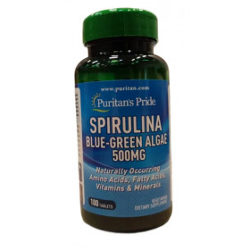 Spirulina Blue-Green Algae, 500mg - 100 tabs