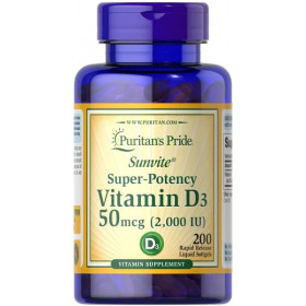 Superstiprus vitaminas D3, 50 mcg – 200 minkštųjų kapsulių