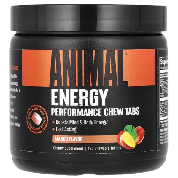 Таблетки Animal Energy Performance Chew Tabs, манго — 120 жевательных таблеток