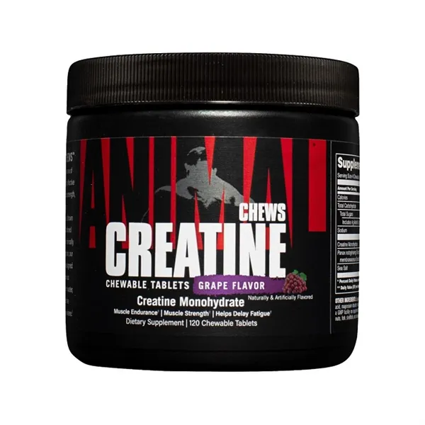 Animal Creatine Chews, Виноград - 120 жевательных таблеток