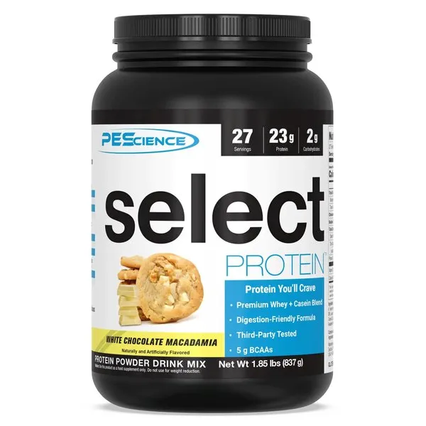 Select Protein, valkosuklaa-makadamia - 837g