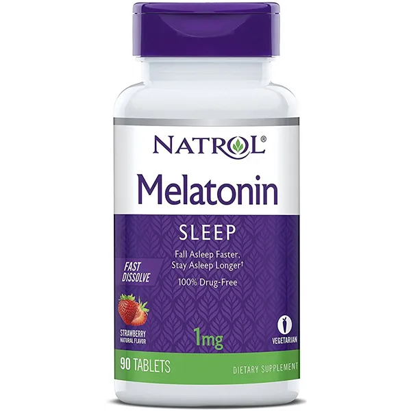 Ātri šķīstošais melatonīns, 1 mg - 90 tabletes