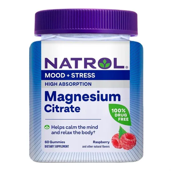 High Absorption Magnesium Citrate, Raspberry - 60 gummies
