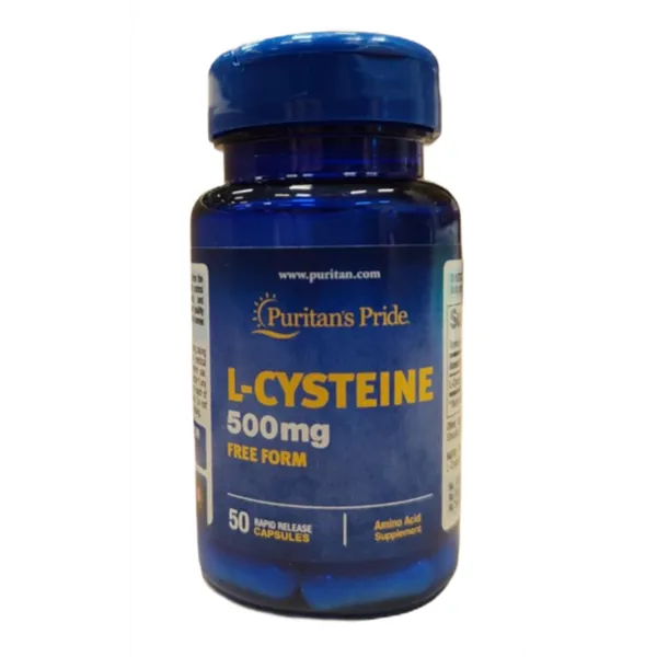 L-cisteīns, 500 mg - 50 kapsulas