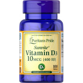 Vitaminas D3, 400 TV - 100 tablečių
