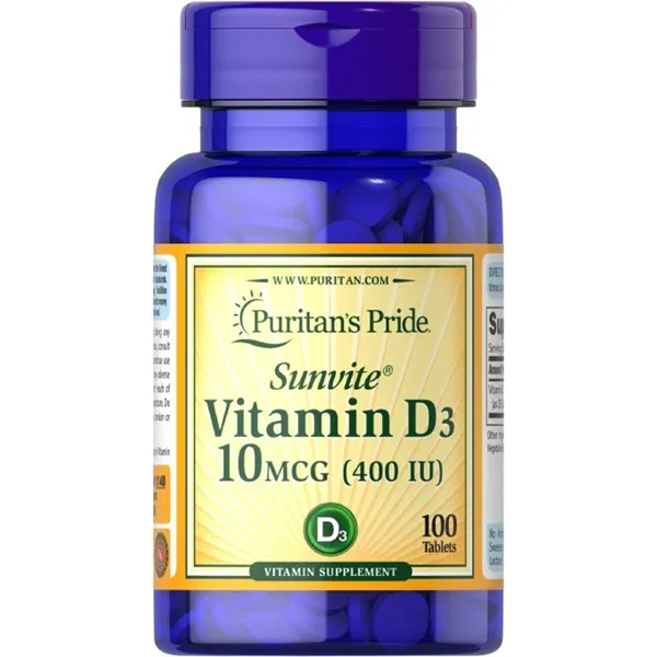 Vitaminas D3, 400 TV - 100 tablečių