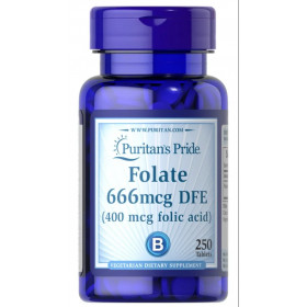 Folāts, 666 mcg - 250 tabletes