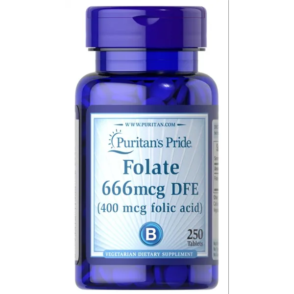 Folāts, 666 mcg - 250 tabletes
