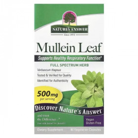 Mullein Leaf, 500mg - 90 vcaps
