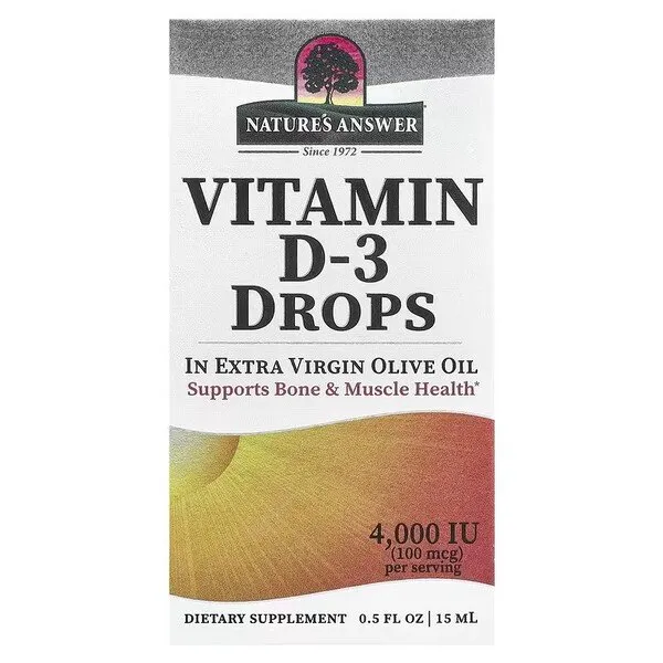 Vitamin D-3 Drops, 4000IU - 15 ml.