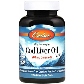 Cod Liver Oil Minis, 280mg - 250 mini softgels