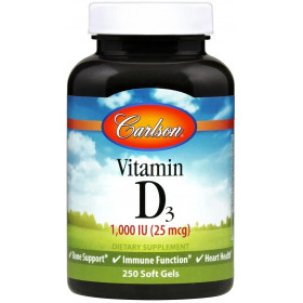 Vitamin D3, 1000 IU - 250 softgels