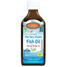 Kid's The Very Finest Fish Oil, 800mg Lemon - 200 ml.