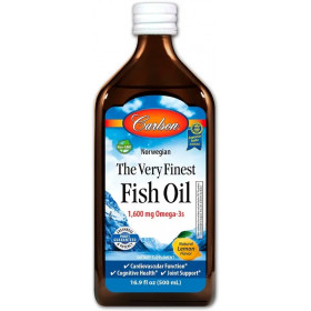 Aukščiausios kokybės žuvų taukai, natūrali citrina - 500 ml.