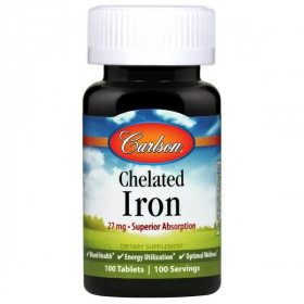 Helatēts dzelzs, 27 mg - 100 tabletes