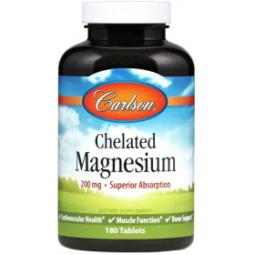 Chelated Magnesium, 200mg - 180 tablets