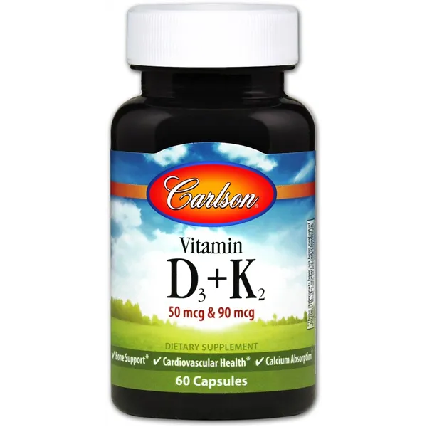 D3 vitamīns + K2 - 60 kapsulas