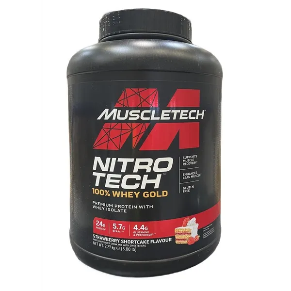 Nitro-Tech 100% Whey Gold, Strawberry Shortcake - 2270g