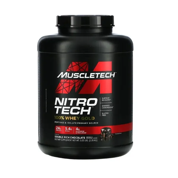 Nitro-Tech 100% sūkalu zelts, dubulti bagātīga šokolāde (EAN 631656710496) - 2280g