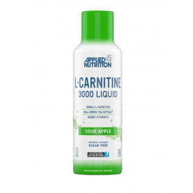 L-karnitino skystis 3000, rūgštaus obuolio skonio - 480 ml.