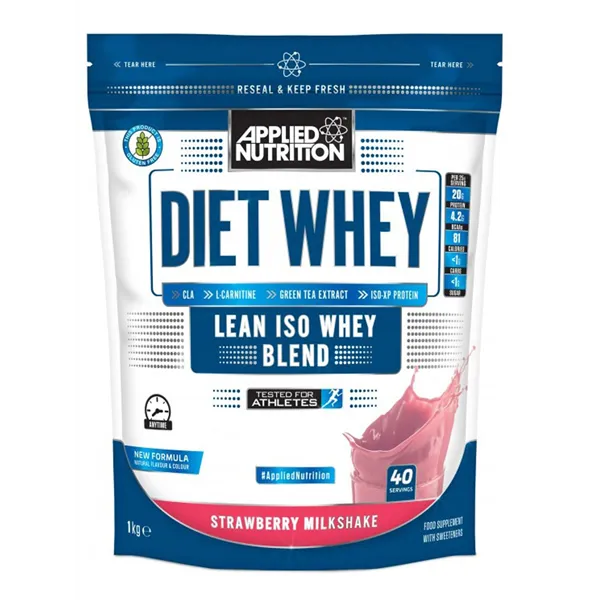 Diet Whey, zemeņu piena kokteilis (EAN 634158938238) - 1000g