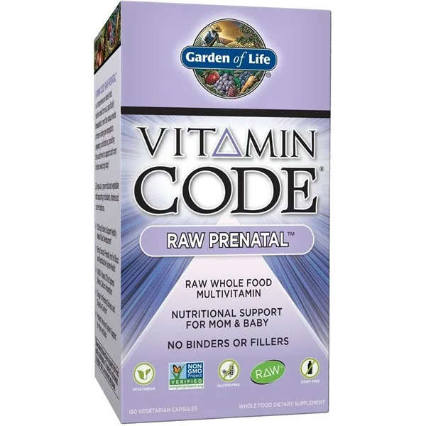 Vitamino kodas Raw Prenatal - 180 v kapsulių