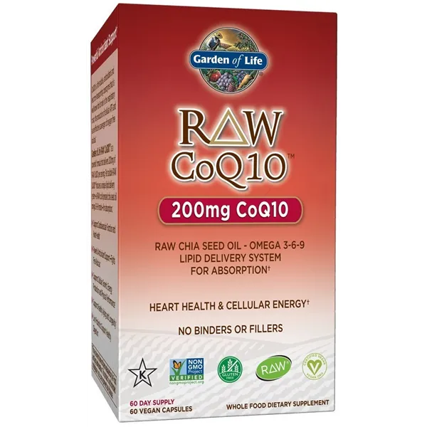 Raw CoQ10, 200mg - 60 vegan caps