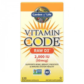 Vitamin Code Raw D3, 2000 IU - 120 vcaps