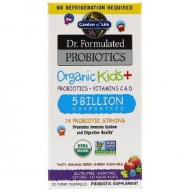 Dr. Formulated Probiotics Kids+, Berry Cherry - 30 chewables
