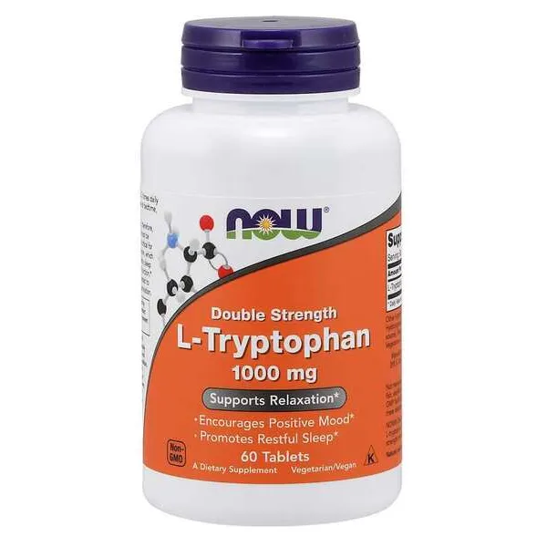 L-triptofanas, 1000 mg dvigubo stiprumo - 60 tablečių