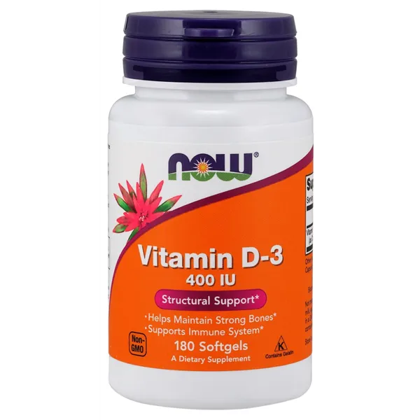 D-3-vitamiini, 400 IU - 180 pehmogeeliä