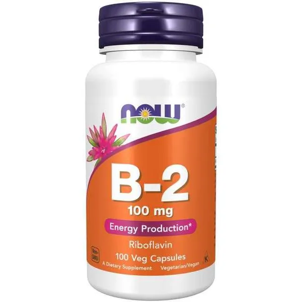 Vitaminas B-2 Riboflavinas, 100 mg - 100 v kapsulių