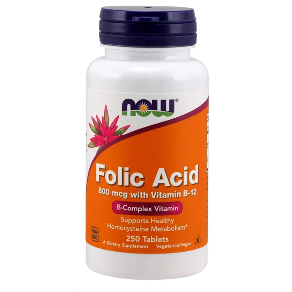 Folio rūgštis su vitaminu B12, 800 mcg - 250 tablečių