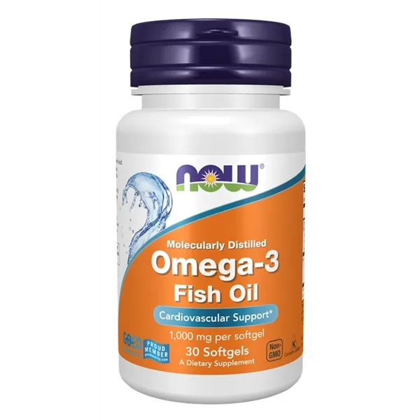 Omega-3 Fish Oil, Molecularly Distilled - 30 softgels