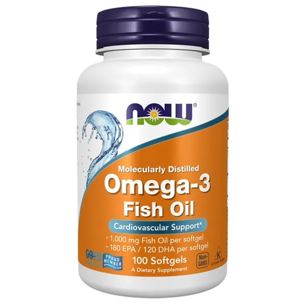 Omega-3 Fish Oil, Molecularly Distilled - 100 softgels