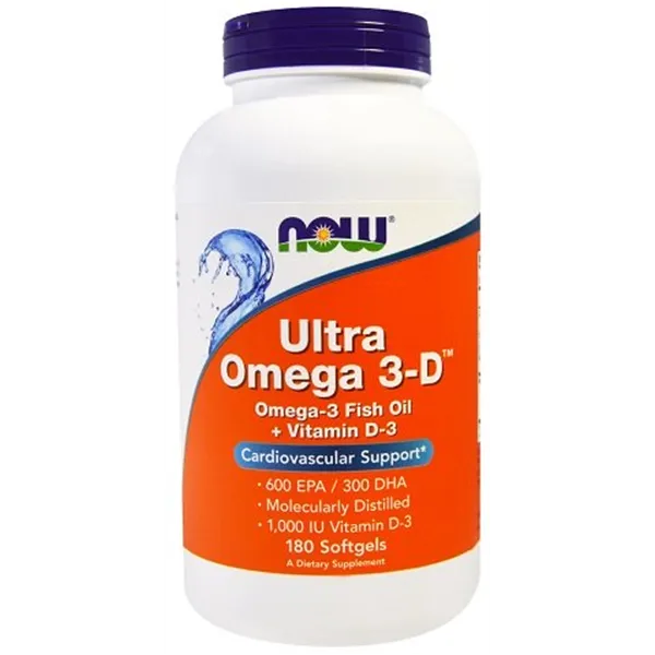 Ultra Omega 3-D D-3-vitamiinilla - 180 pehmeäkapselia