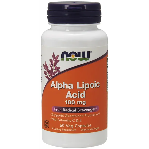 Alfa lipoinė rūgštis su vitaminais C ir E, 100 mg - 60 v kapsulių