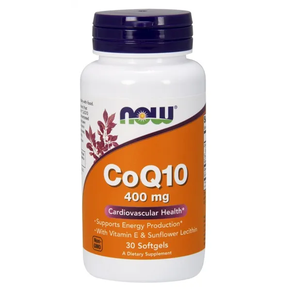CoQ10 ar E vitamīnu un saulespuķu lecitīnu, 400 mg - 30 mīkstās kapsulas