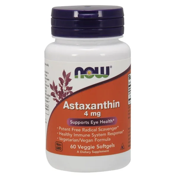 Astaksantinas, 4 mg – 60 vegetariškų minkštųjų kapsulių